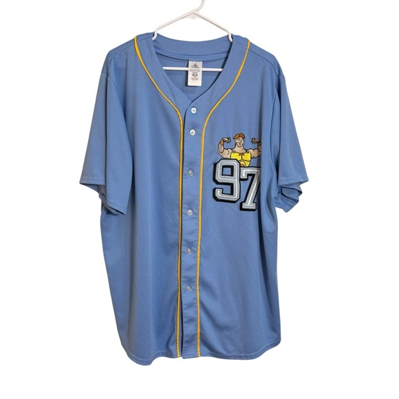 Disney Parks Hercules Baseball Jersey Adult Size XL - Picture 1 of 4